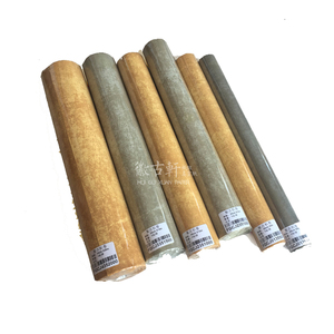 仿古灰色做旧复古半生熟宣纸35*5米10米长卷书法投稿创作书法用