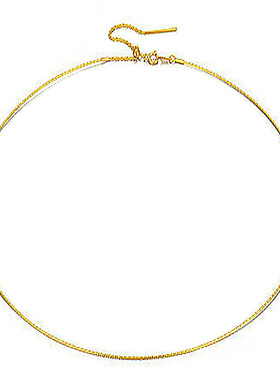 银镀18k金玫瑰金颈圈穿珠子针式