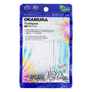 227日本原装进口冈村OKAMURA鱼骨棒一袋120定制家用批发牙签定制