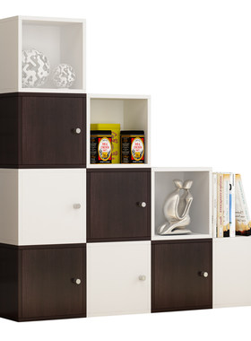 环保书柜自由组合百变带门柜儿童