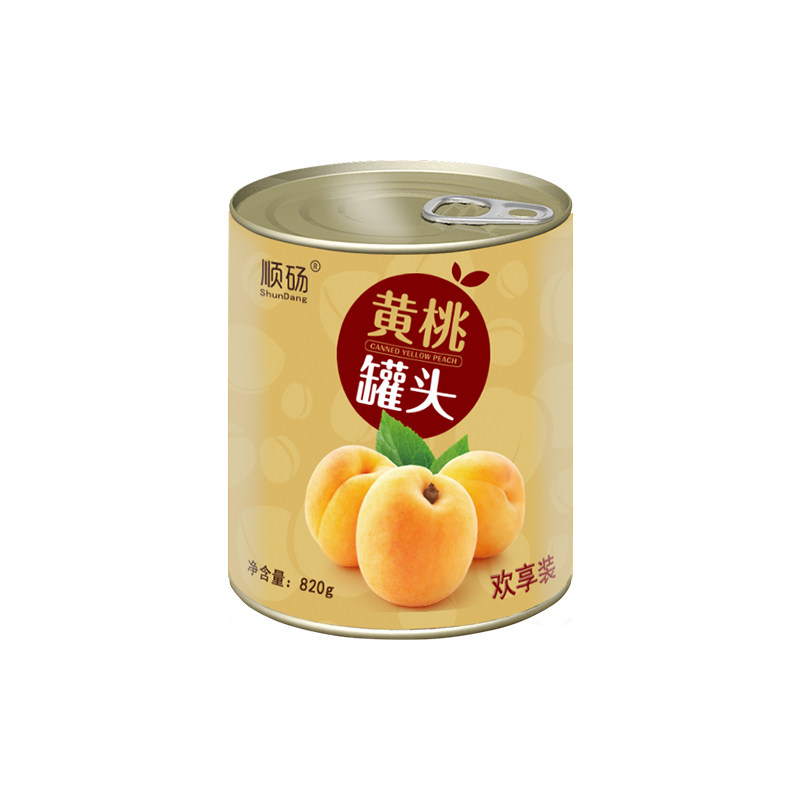 对开黄桃罐头6罐烘焙饭店水果箱