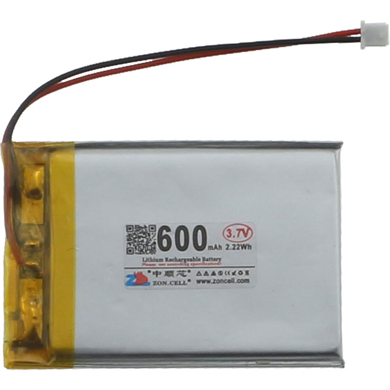 中顺芯 303450超薄软包聚合物锂电池3.7V7.4V11.1V 600mAh 353450