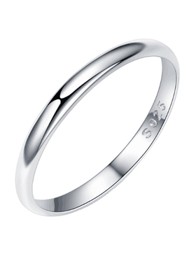 s925纯银情侣时尚钻戒刻字单身