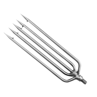 2米3米不锈钢伸缩蓝套杆子小平叉 2齿3齿4齿5齿圆尖带刺一字鱼叉