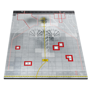 1：400  飞机模型  美国 旧金山机场 图纸 单机位  成品木质地台