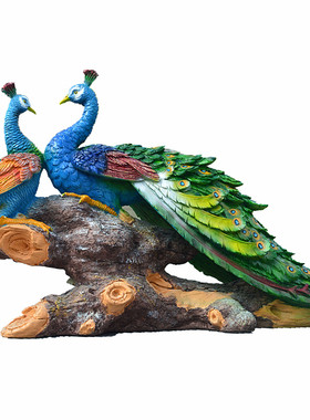 仿真孔雀园艺动物模型景观雕塑