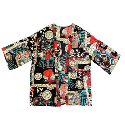 印花日系复古海边沙滩外搭防晒衣