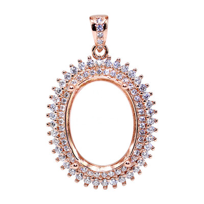 色戒纯银夸张围钻尺寸吊坠空托