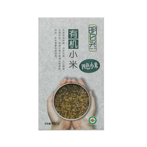 明日兴有机四色小米x2组合内蒙黄白绿黑多色杂粮儿童月子煮粥米