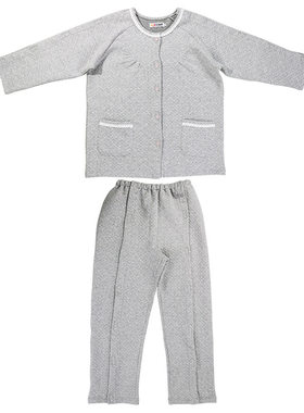 秋冬透析保暖上衣女袖子开口病号服 锁骨骨折专用衣服夹棉护理服