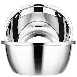 宇太 304不锈钢盆家用餐盆子大调料缸圆形汤盆打蛋盆和面盆脸加厚