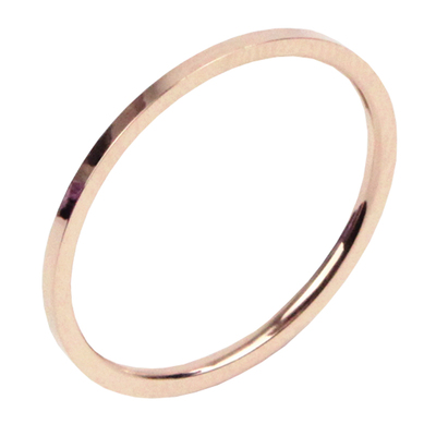 戒指关节超细款素钛钢彩金玫瑰