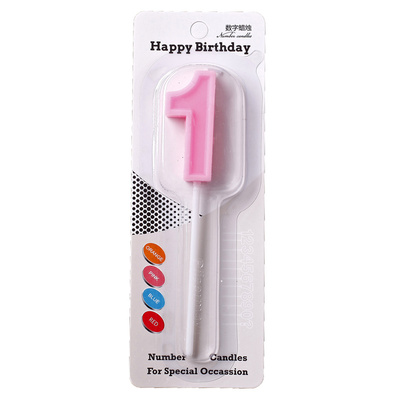 透明独立包装精美生日数字蜡烛