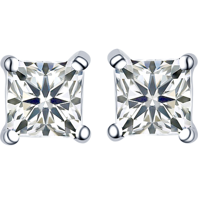 钻石耳环耳钉方钻带证书