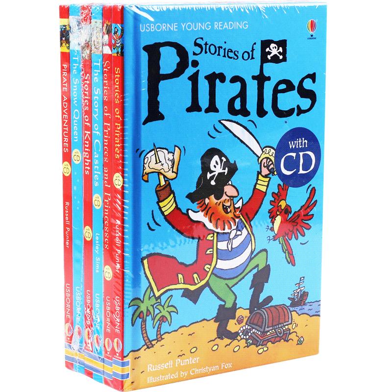 现货 英文原版 Usborne 少儿阅读6本套装 海盗故事等 赠朗读CD