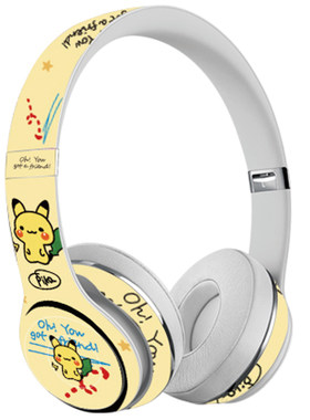 适用于Beats solo3 2耳机贴纸studio3solopro录音师3M贴膜卡通贴