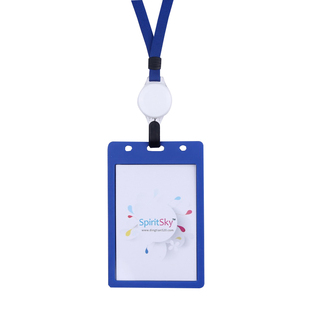 卡富仕中大号A7翻盖可伸缩证件卡套带拉伸挂绳定制员工门禁卡套挂牌贵宾会展嘉宾展会证挂脖工作证挂牌带吊绳