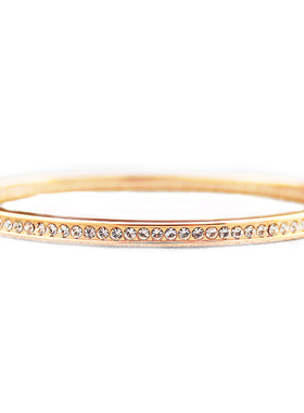 半圈单排水钻夹扣百搭风超闪手镯