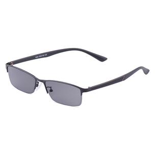 变色眼镜男圆脸长脸太阳镜可配度数近视防蓝光平光镜黑色墨镜1003