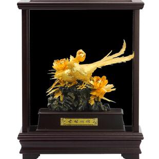 足金金箔摆件锦绣前程 开业庆典生日礼物 创意家居装饰品工艺摆设
