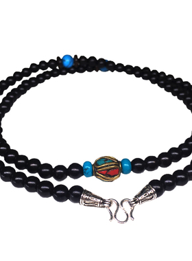 原创天然黑檀木泰国佛牌复古挂链