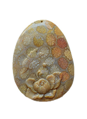 天然珊瑚玉吊坠毛衣链