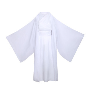 汉服女夏白色小龙女白娘子古装学生仙女中国风摄影魏晋风大袖衫