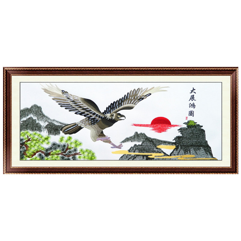 苏绣成品百鹤图给老人祝寿礼品松鹤延年爷爷奶奶生日礼物刺绣绣片