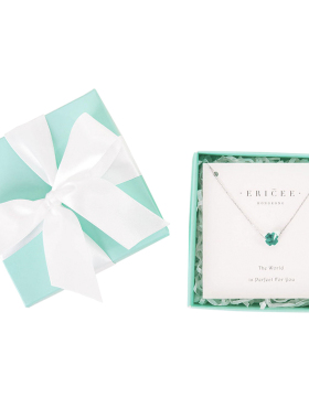 只愿你幸运薄荷绿色四叶草项链