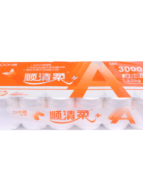 顺清柔卫生纸3kg2提装厕纸家用