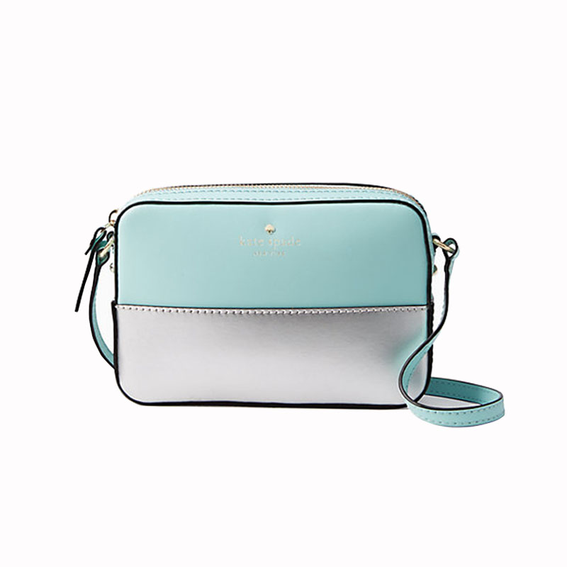 美国官网正品kate spade KS牛皮链条拼色夏季小方包相机包斜挎包