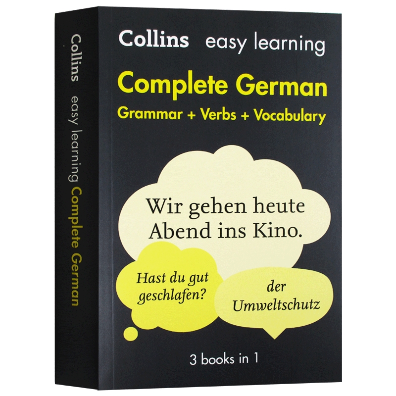 柯林斯轻松学德语全书语法动词词汇英文原版 Collins Easy Learning GermanDictionary英语德语双语字典辞典可搭韦氏词典