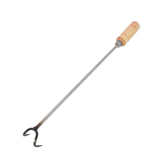 不锈钢捞肉钩子加粗长柄抓肉钩捞卤味拉钩肉叉子U型抓子201木铁柄