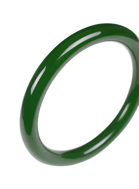 新疆金丝玉镯子菠菜绿圆形圆条复古美人镯手镯手环女款百搭