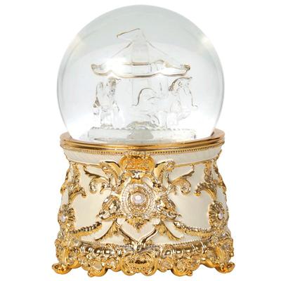 发光旋转木马水晶球音乐盒