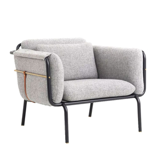 北欧风经典设计师铁艺瓦莱沙发布艺软包休闲双人单人沙发整套组合