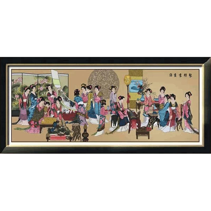 精准印花十字绣十二金钗十八美女