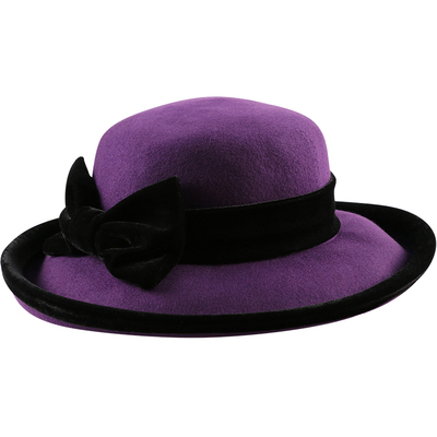 EE秋冬时尚羊毛礼帽卷边