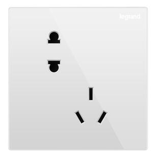 tcl罗格朗开关插座仕典逸景玉兰白二三插斜五孔错位5孔墙壁面板86