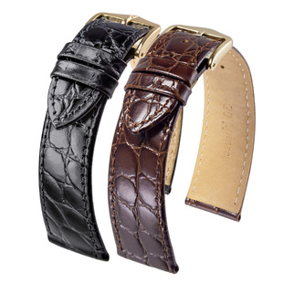 海奕施小牛皮亮面表带针扣18mm圆纹柔软偏薄 适用于律雅瑰丽 嘉岚