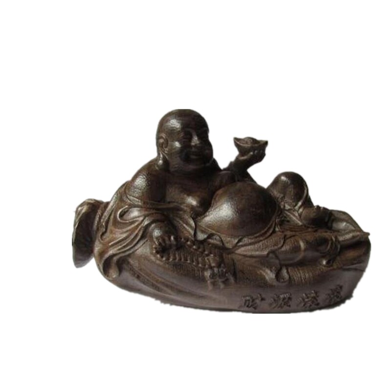 越南卧佛元宝工艺品摆件沉香木雕