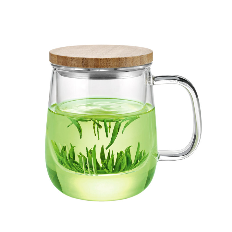 尚明正品耐热玻璃S024办公室水杯S025A花茶杯创意家用泡茶杯茶具