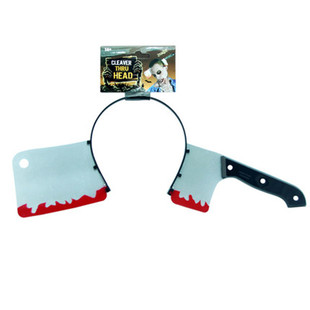 鬼节发箍万圣节恶魔发箍cos新奇特搞怪荒诞头饰菜刀头箍男女通用