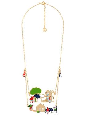 N2小红帽系列故事场景双排项链