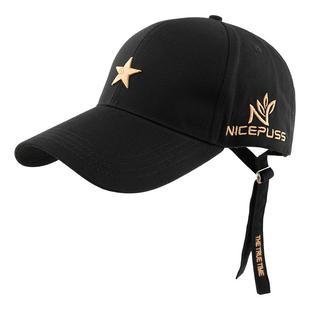 大头围帽子男款春季防晒透气名牌鸭舌帽潮牌春秋长飘带棒球帽女款