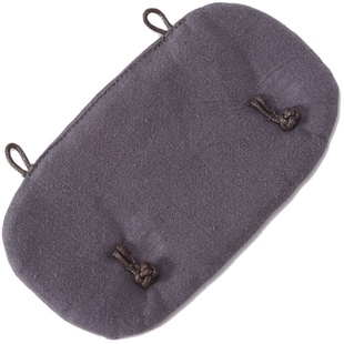 植物灰染壶把布套 铁壶提手布 防烫布 手工棉麻隔热垫 银壶把手布