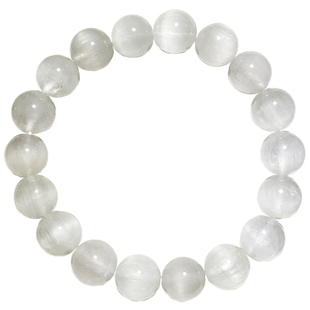 天然银发晶满顺发猫眼水晶手链男女白发晶钛晶猫眼石手串一物一图