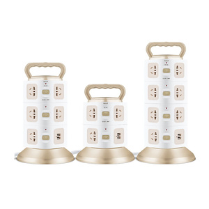 立式插座USB插排电源插线板多功能插板带线接线板多孔排插拖线板