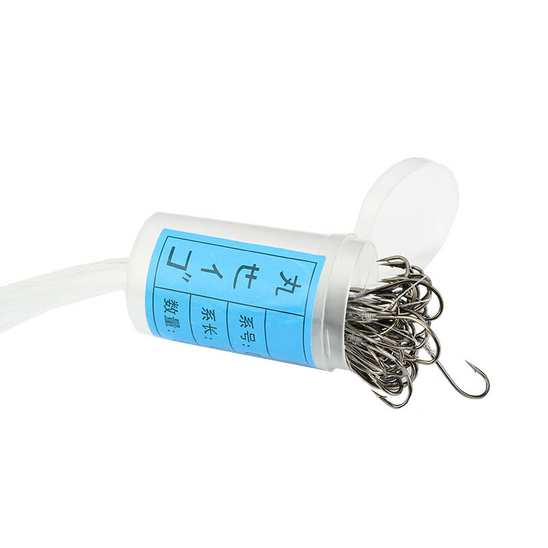 8#-30# 桶装丸世绑线钩 绑好线鱼钩 海钓盒装钩 子线带倒刺成品钩
