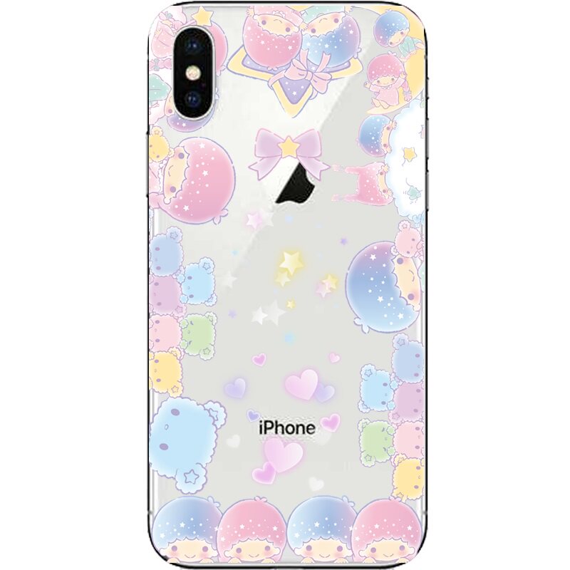 适用于双子星苹果XSmax手机壳iPhoneXR可爱卡通透明全包软套11pro